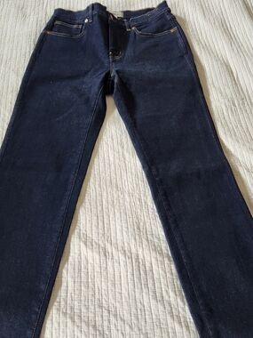 Madewell Mid Rise Stovepipe Jeans in Dark Indigo Size 28